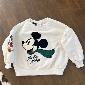 Zara Mickey Mouse Disney Crewneck Sweatshirt
